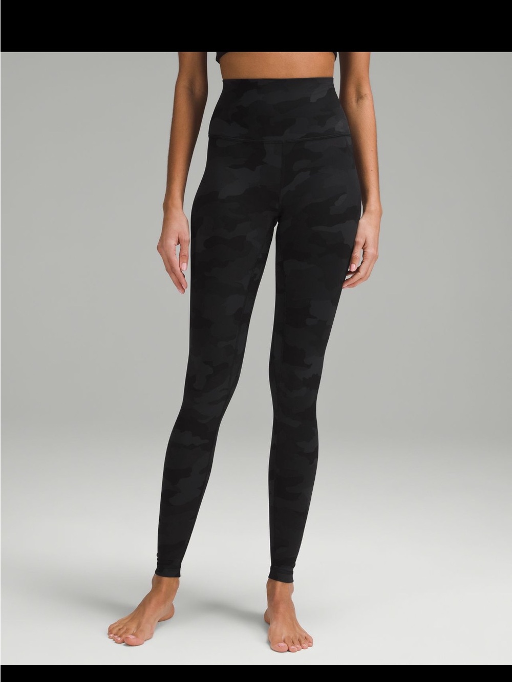 Lululemon align deep coal camo leggings size 4